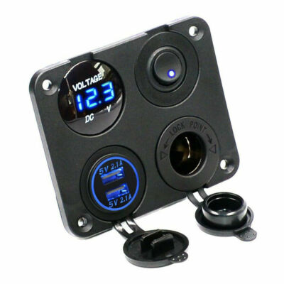 12V 4.2A Dual USB Auto Zigarettenanzünder Steckdose Kfz Ladegerät Voltmeter DHL
