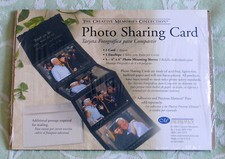 Creative Memories Photo Sharing Card with 5 4"x6" Photo Mounting Sleeves Black