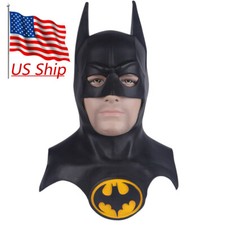1989 Version The Batman Bruce Wayne Mask Cosplay Superhero Full Head Mask Props