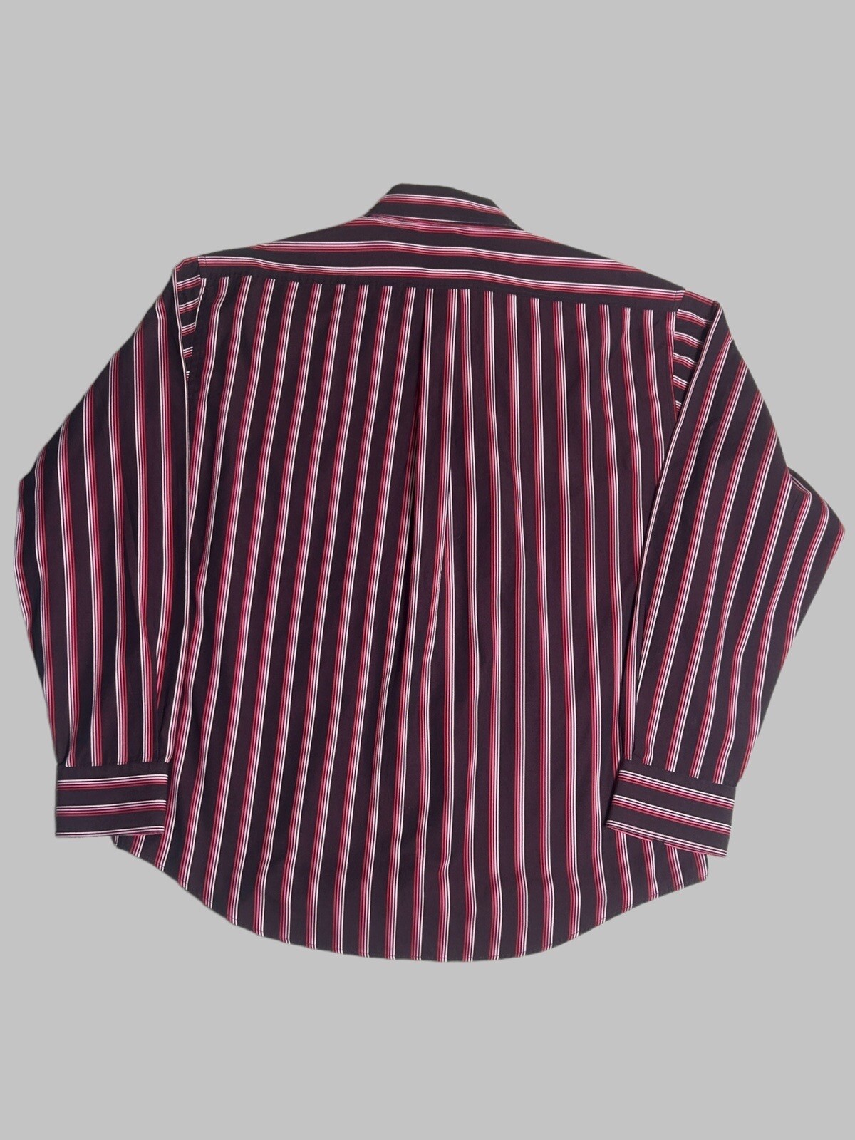 Camicia uomo a righe rosa viola Yves saint Laurent taglia large 100% cotone