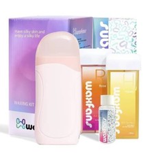 Kit de cera enrollable, rodillo de cera Waxfans para depilación, cera enrollable para áreas más grandes