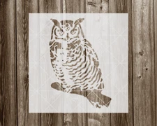 Owl Stencil, Reusable Mylar Craft Stencil For Painting, 012