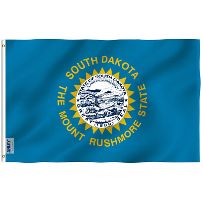 Anley Fly Breeze 3x5 Ft South Dakota State Flag South Dakota SD Flags Polyester