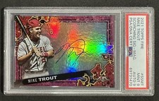2021 TOPPS FIRE SCORCHING SIGNATURES MAGENTA  MIKE TROUT /25 PSA 9 AUTO LOW POP