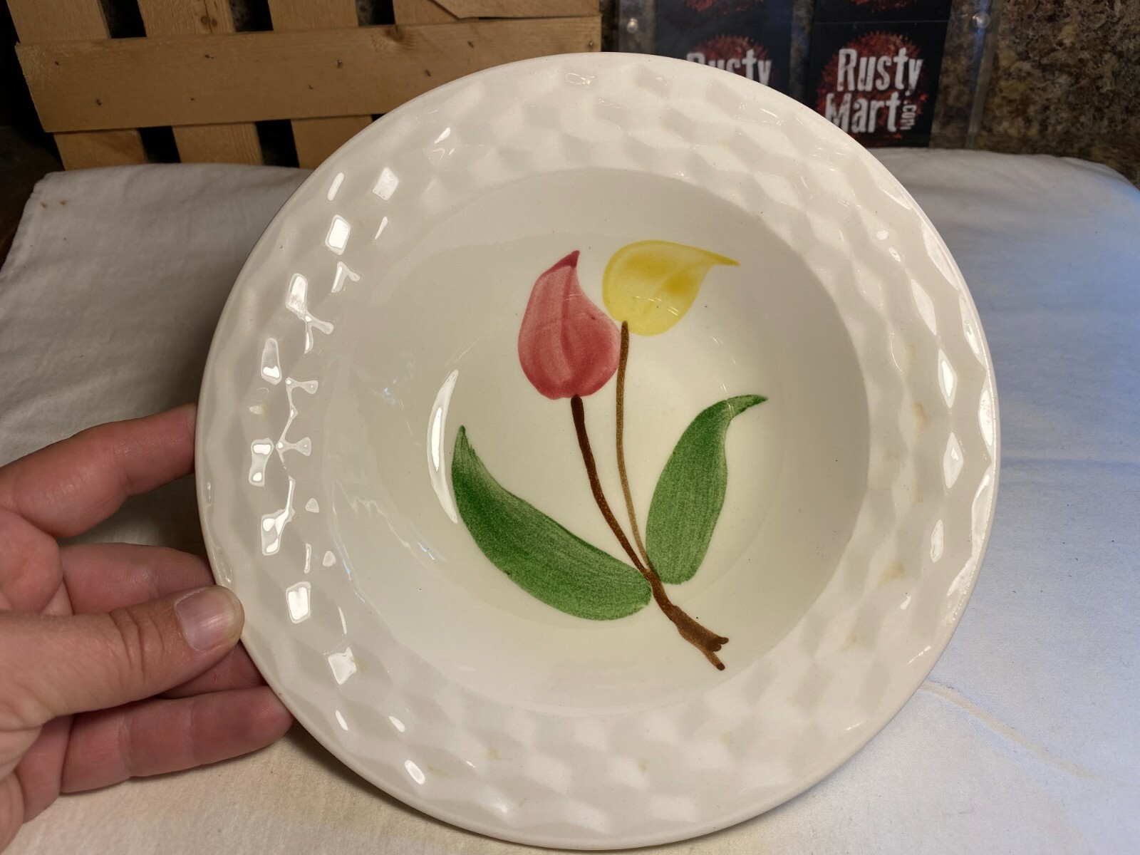 Vintage Heritage Ware by Stetson Hand Painted Under Glaze Tulip Bowl eBay