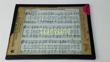 QWP Glass Magic Lantern Slide Photo THE STAR SPANGLED BANNER SHEET MUSIC JJJJJ