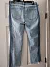 Gap Jeans Women's 28R Blue Light Wash Colorblock Mid Rise Real Straight Raw Hem — photo 2