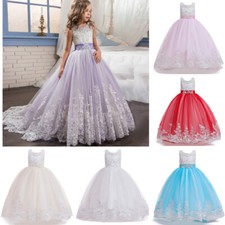 Girl Princess Dress Long Dress Party Gown Backless Kids Girls Prom Party Dress