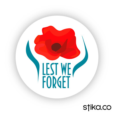 24 Stück Papieretiketten Aufkleber, Mohnblau, Gedenken, Waffenstillstandstag, Helden