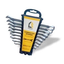 Combination Spanner 9 Pc Set - Metric & Standard Spanners for Professional Me...
