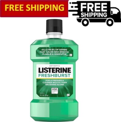 Listerine Freshburst Antiseptic Mouthwash with Germ-Killing Oral Care - 1 L
