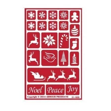 Armour Reusable Over n Over Glass Etching Stencil ONO Holiday Baubles Christmas