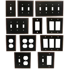 Oil Rubbed Bronze Switch Wall Plate Duplex GFCI Rocker Decora Switchplate Outlet