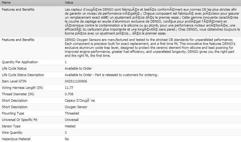 Oxygen Sensor New Denso Upstream for 1992-1993 CHEVROLET K1500 SUBURBAN V8-5.7L - Image 2 of 4