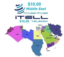 Calling Card PINless Call from USA to Middle East Rechargeable$10