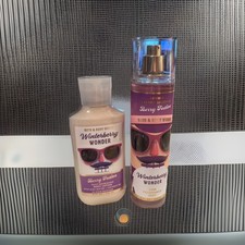 2 Piece WINTERBERRY WONDER Fragrance Mist Spray  Body Lotion Bath Body Works