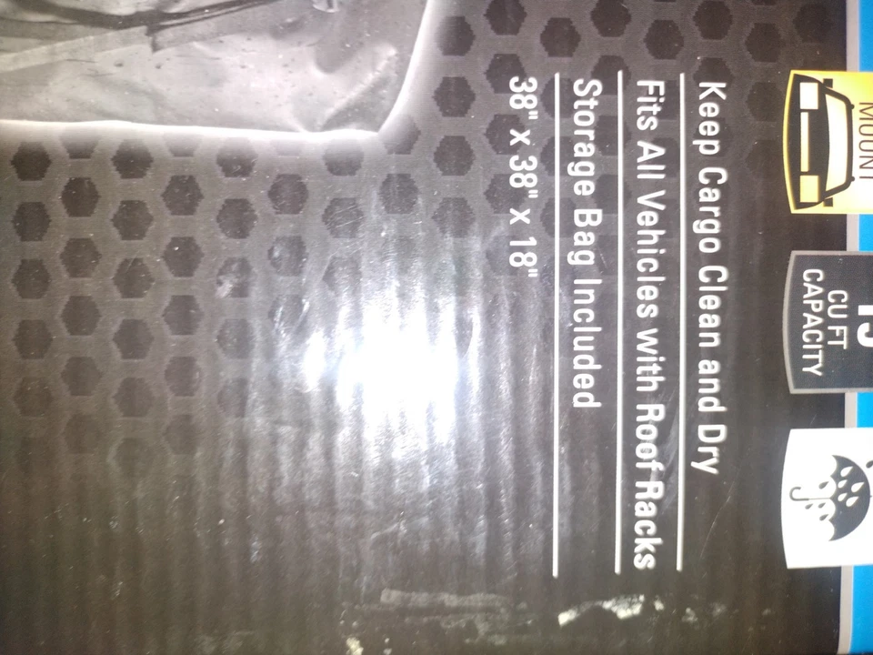 Reese Explore 1041100 Impermeable Coche Top Carrier 15 Pies Cúbicos 38x38x18 Foto 3 de 4