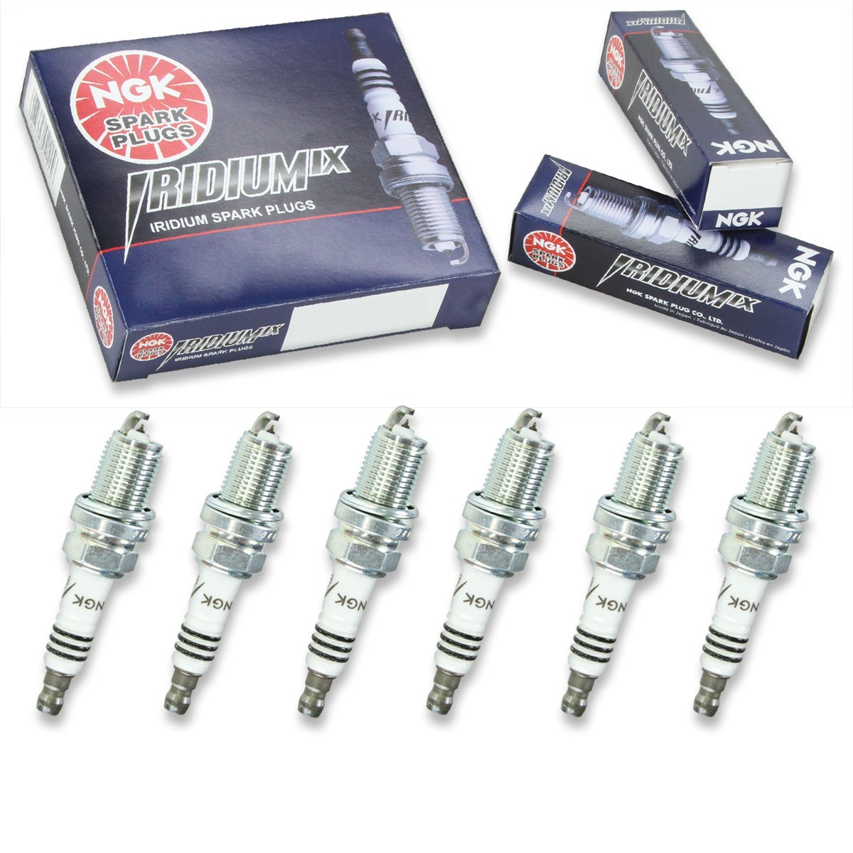 6 pcs NGK Iridium IX Spark Plugs for 1996-2000 Nissan Pathfinder 3.3L V6 - co