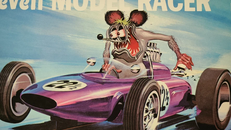 Ed "Big Daddy" Roth Mr. Gasser and Rat Fink Slot Car Box Art Posters set 16x24 - Image 3 of 4