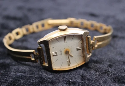 Vintage Damen Armbanduhr Mechanisch Luch Vergoldet Edelstahlboden, an Bastler - Bild 1 von 4