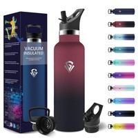 Trinkflasche 750 ML Bpa-Frei, Auslaufsicher, Doppelwandig, Thermoskanne Mit