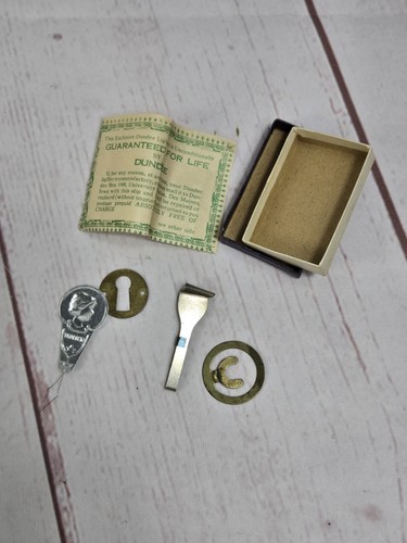 Vtg Lot - SINGER Bias Gauge Scissor Guide, German Wire Threader Empty Dundee Box - Picture 3 of 17