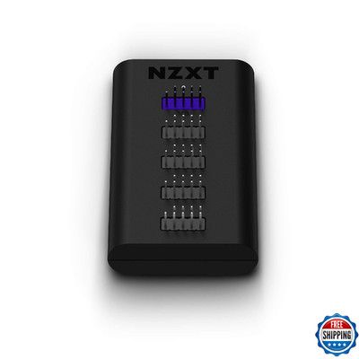NZXT Internal USB Hub 3 - Expands 4 USB 2.0 Ports - Sleek Multifunctional Design