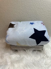 Circo Target Blue Baby Blanket Stars Soft Lovey Fleece Sherpa Back FAST SHIP