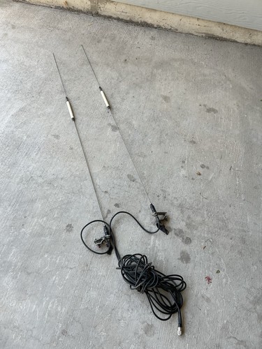 Vintage New-Tronics Hustler Dual Co-Phased Mobile CB Radio Antenna Kit & Mounts