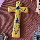 Vintage Lot of 4- Mexican Croos Folk Art Hand Painted — photo 2