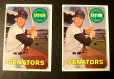 1969 TOPPS 2- #461-MIKE EPSTEIN SENATORS  ERROR VARIATION WHITE + YELLOW LETTERS