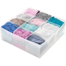 12 Section Drawer Organizer Plastic Storage Box for Desk Office Makeup Craft
