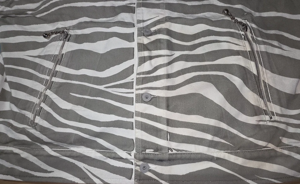 ROBERTO CAVALLI 条纹牛仔夹克男式 54 — 第 2/4 张图片