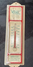 Vintage Vogel Real Estate Auctioneer Monticello, Indiana Metal Thermometer
