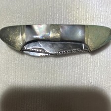 Mother of Pearl 3-Blade Vintage Pocketknife Silver White Slipjoint Manual