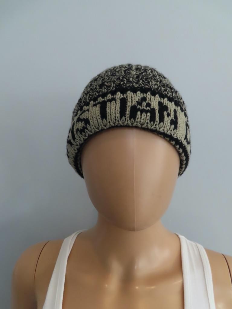 Christian Dior Beige /Black Logo Knit Beanie  Hat thumbnail 4