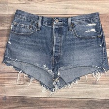 Levi s 501 Jean Shorts Women s 31 Button Fly High Rise Distressed Daisy Dukes