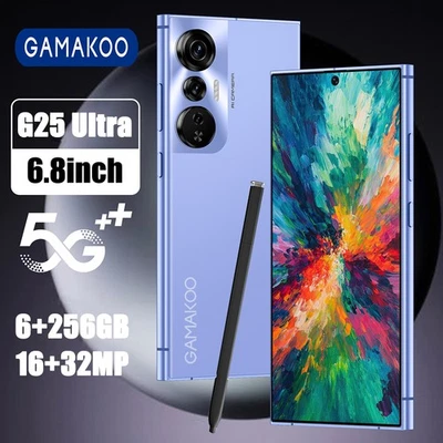GAMAKOO Neu G25 Ultra 5G Entsperrte 256GB Android Smartphone Ohne Vertrag Handy 6,8 Zoll