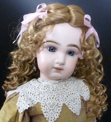 15'' / 38cm PUPPENPERÜCKE FÜR ANTIKE PUPPE, PUPPENHAAR, PUPPENPERÜCKE, VINTAGE PERÜCKE