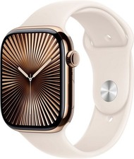 Apple Watch 10 Cell Titanium Gold 46mm A3003 Starlight Sport Band S/M