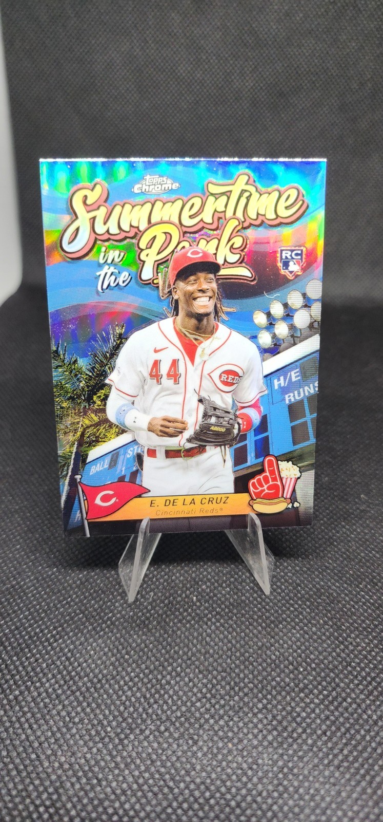 2024 Topps Chrome Elly De La Cruz #44 Summertime In The Park Refractor RC Reds