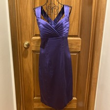 Calvin Klein Women’s Size 6 Purple Bodycon Cocktail Dress Sleeveless Party Dress