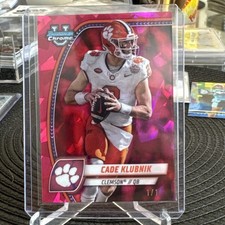 Cade Klubnik #1/1 Padparadscha 2024 Bowman Chrome U. SAPPHIRE Clemson
