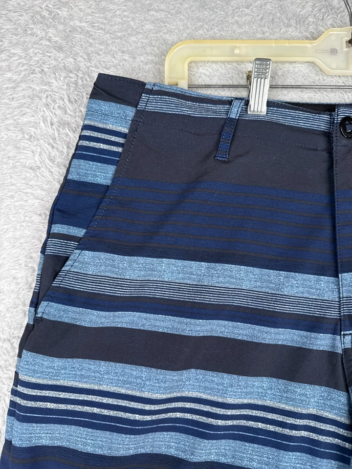 Volcom Shorts Men 36 Blue Stripe Surf Turf 4 Way Stretch Hybrid Polyester 36x10 - Image 4 of 4