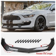 For Ford Mustang Carbon Style Front Bumper Spoiler Lip Splitter Kit Us Stock