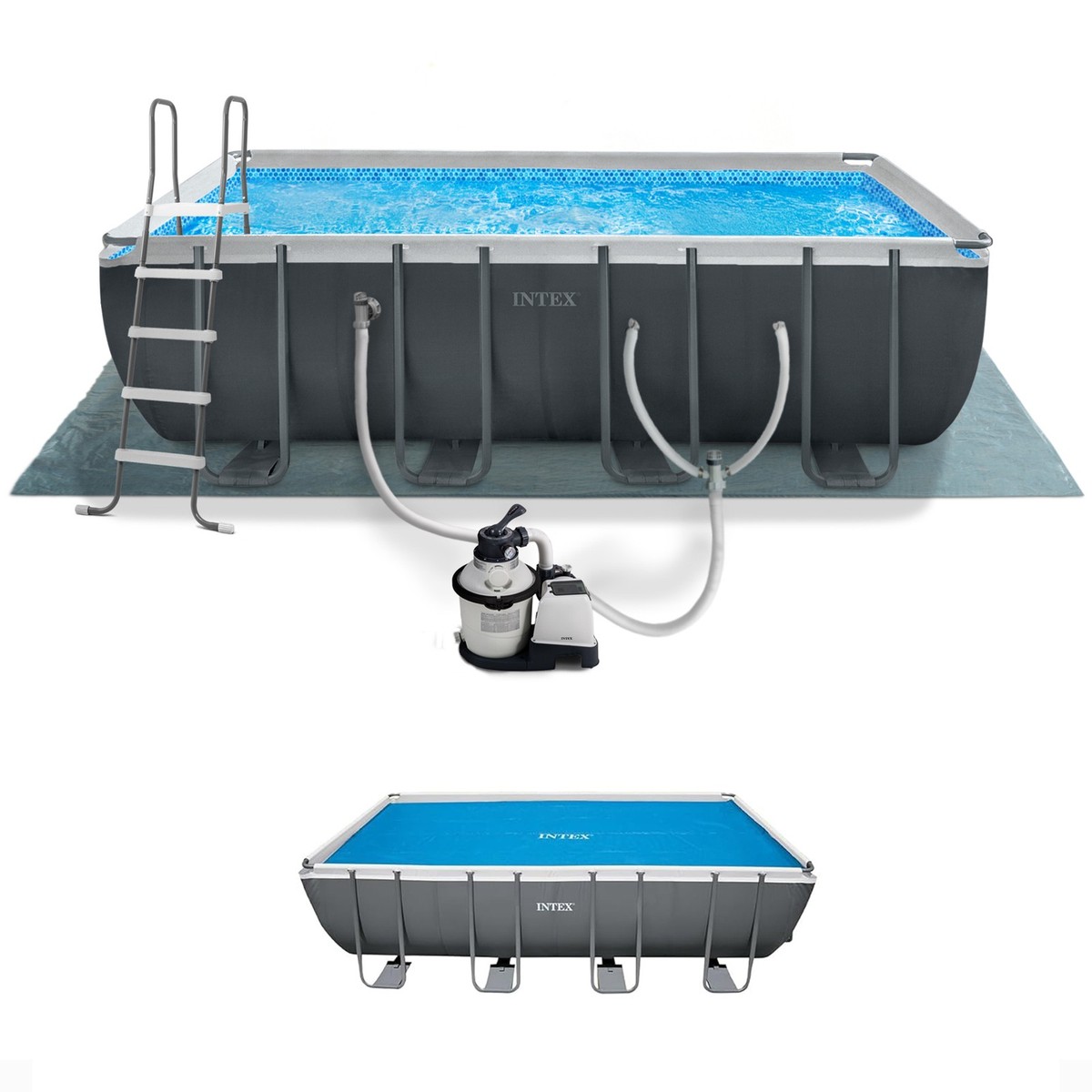 Intex Ultra Frame Rectangular Pool With Deck INTEX Ultra XTR 24ft X