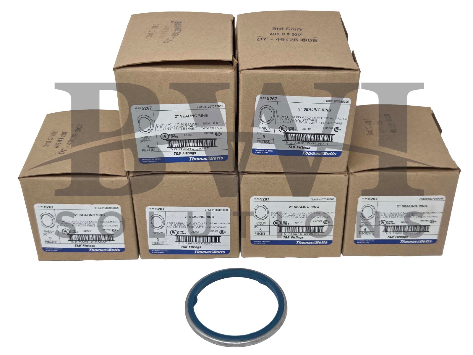NEW ABB Thomas Betts 5267 Liquid-Tight Sealing Gasket 2" Stainless Lot of 30