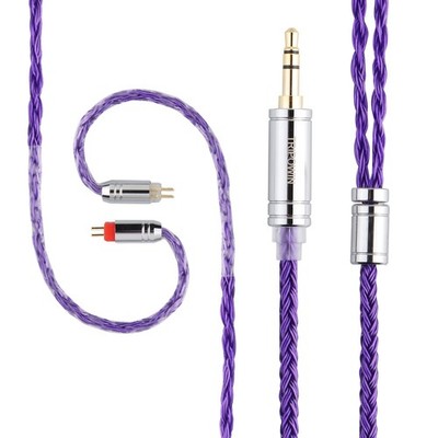 16-Core Silver Plated IEM Cable 2pin 0.78mm 3.5mm Violet Tripowin