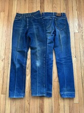 2 Pairs Vintage 1970s Lee Riders Blue Denim Union Made USA Womens 10 Jeans