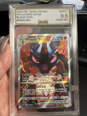 2023 POKEMON SWSH BLACK STAR PROMO #291 FULL ART/LUCARIO VSTAR AGS